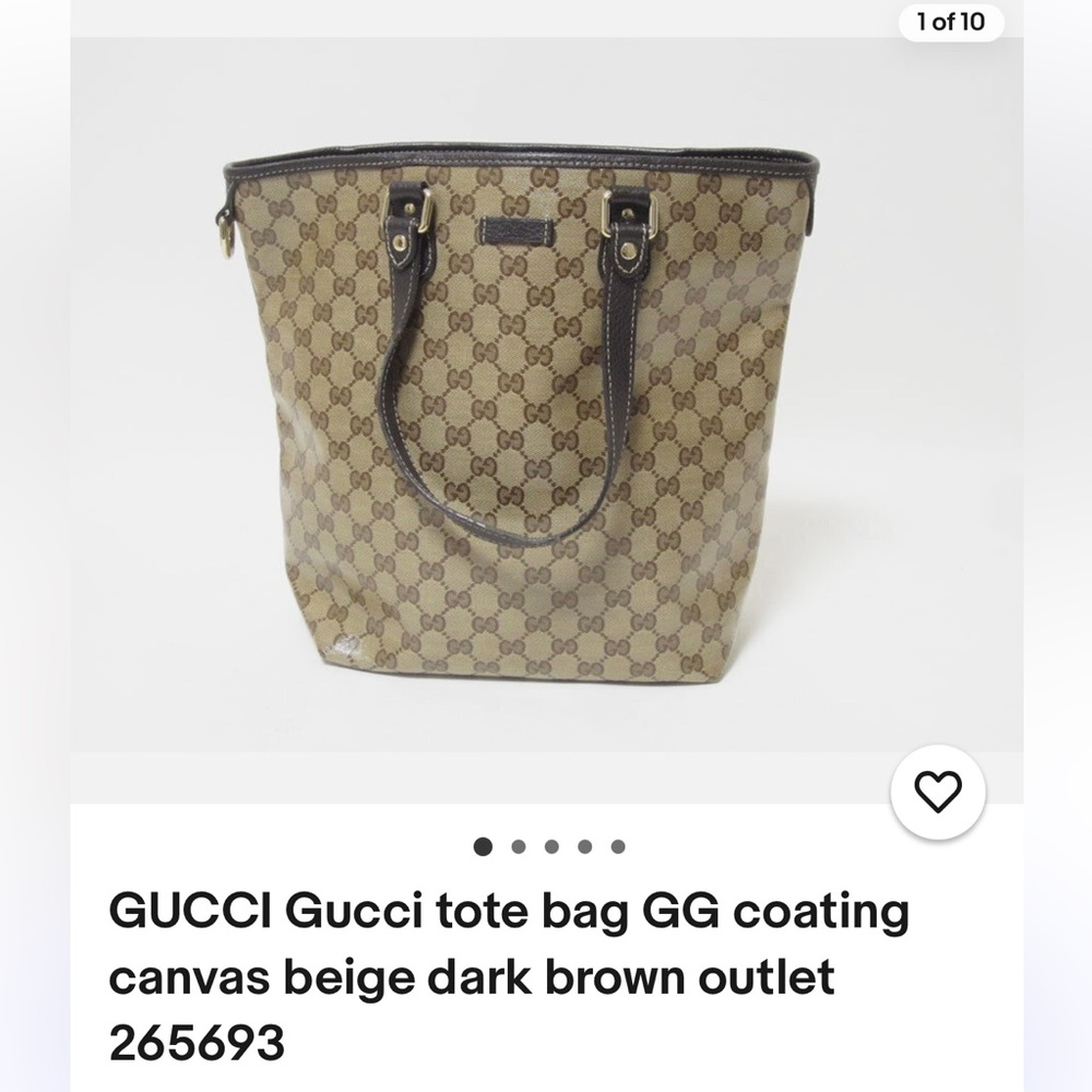 GUCCI
Brown Crystal Canvas Vertical Tote